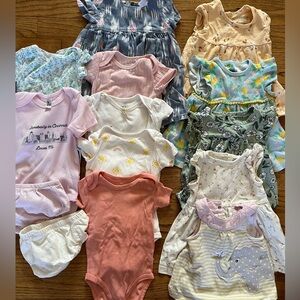 14 pc lot of baby girls 3-6 month clothes